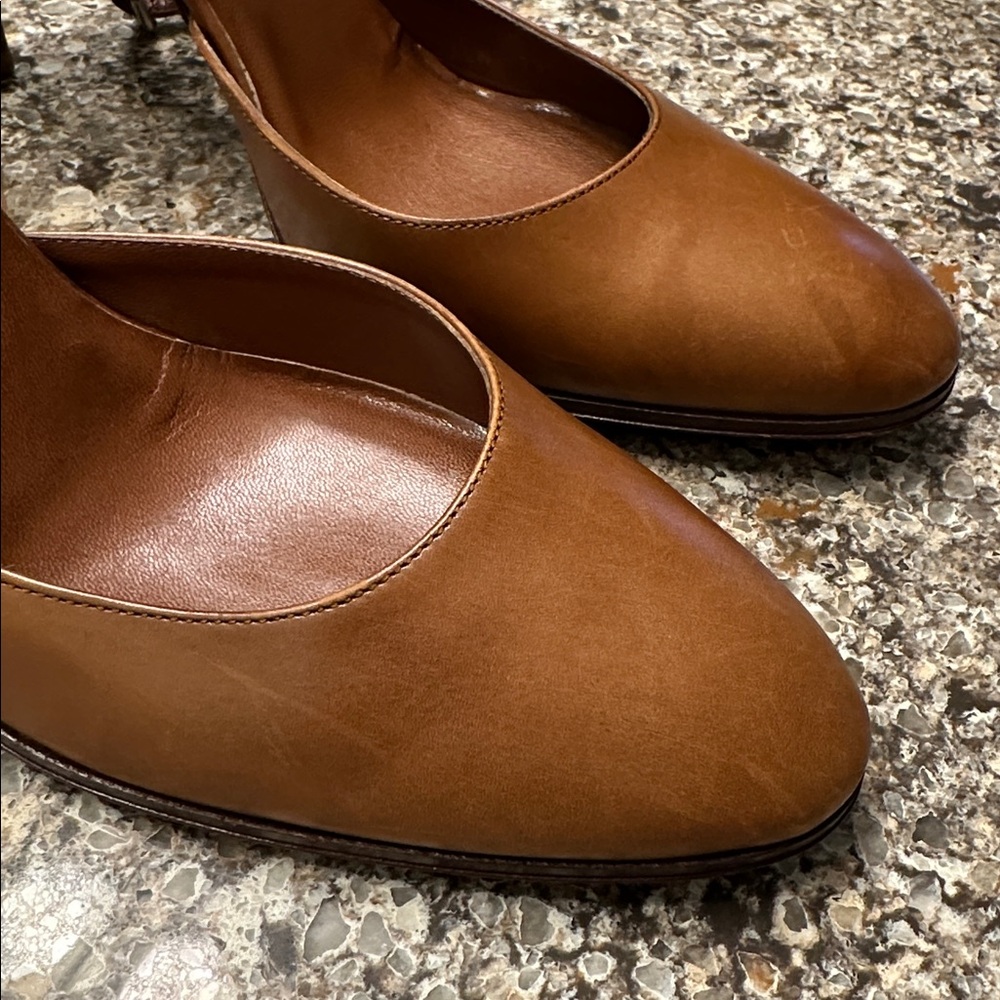 Ralph Lauren Purple Label Collection Italian Leather Slingback Pumps Size 10.5 M - Picture 7 of 12